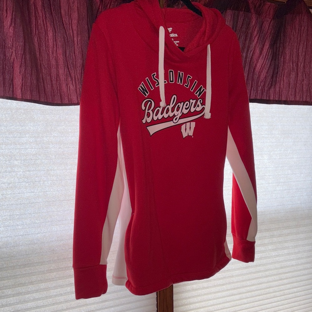 Fanatics Red and White Wisconsin Badgers Women's Hoodie